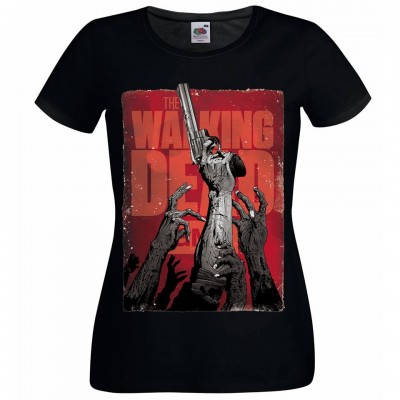 Дамска тениска на THE WALKING DEAD - zombies guns